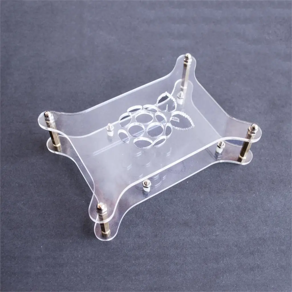 

1-layer Transparent Acrylic Case Clear Shell Enclosure with Logo for Raspberry Pi 2 Model B & Raspberry Pi 3 B plus DIY