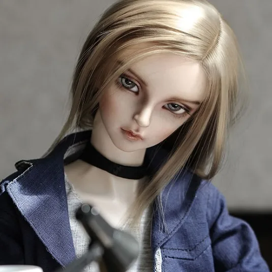 

doll accessories 1/3 bjd authentic official wig doll hair long straight male cool boy large uncle high temperature - GA87
