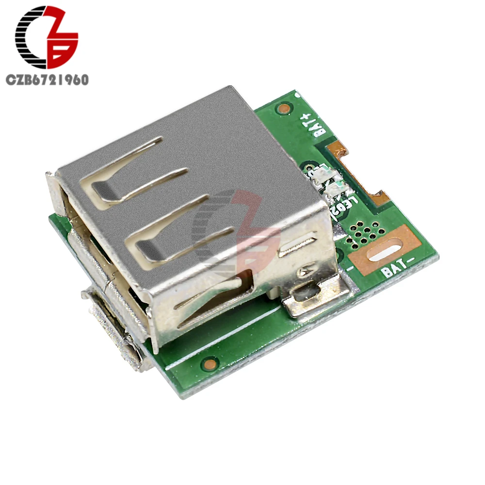 

2Pcs 18650 Lithium Battery Charging Module 3.7V 5V 1A Step Up Boost Converter Li-Po Battery Protection Board Booster USB