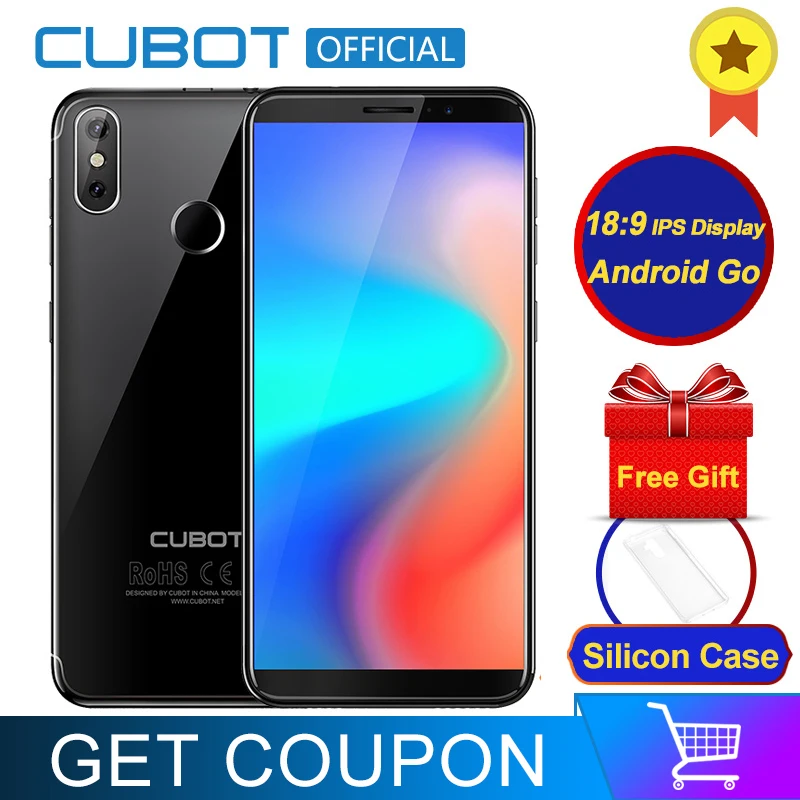 

Cubot J3 Pro Android go 18:9 Full Screen 1GB 16GB 5.5 Inch MT6739 Quad-Core Smartphone 13MP+2MP Rear Cameras 2800mAh 4G Celular