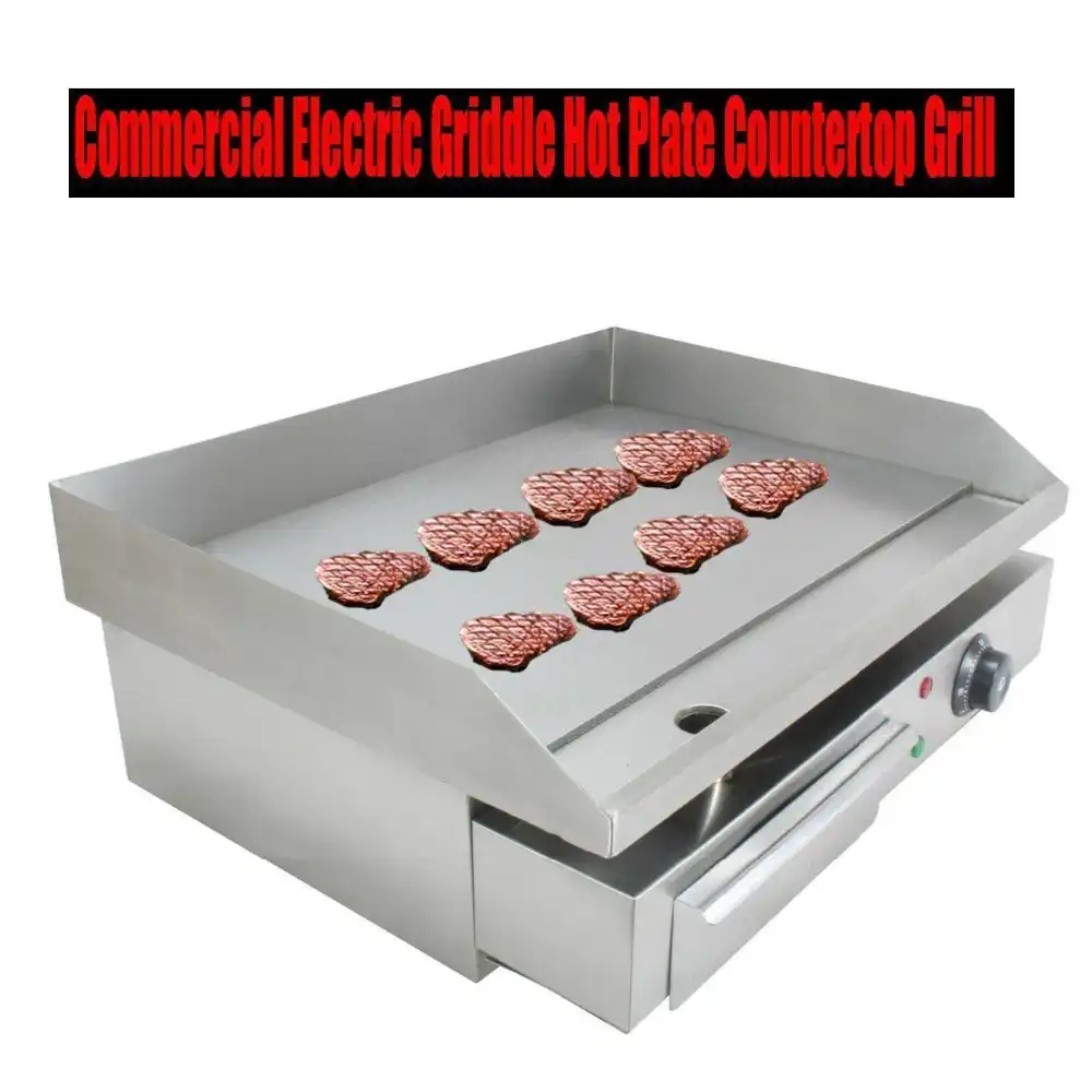 3000w Electric Griddle Chop Hot Plate 55cm Commercial Countertop