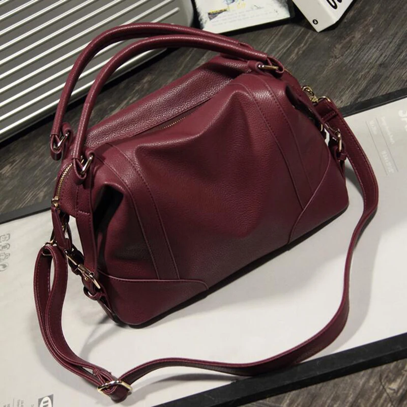 Prix pour Loshaka femmes de mode doux pu sac à main en cuir lichi motif solide occasionnel femelle boston épaule sac classique fourre-tout rétro hobos Prix pour Loshaka femmes de mode doux pu sac à main en cuir lichi motif solide occasionnel femelle boston épaule sac classique fourre-tout rétro hobos