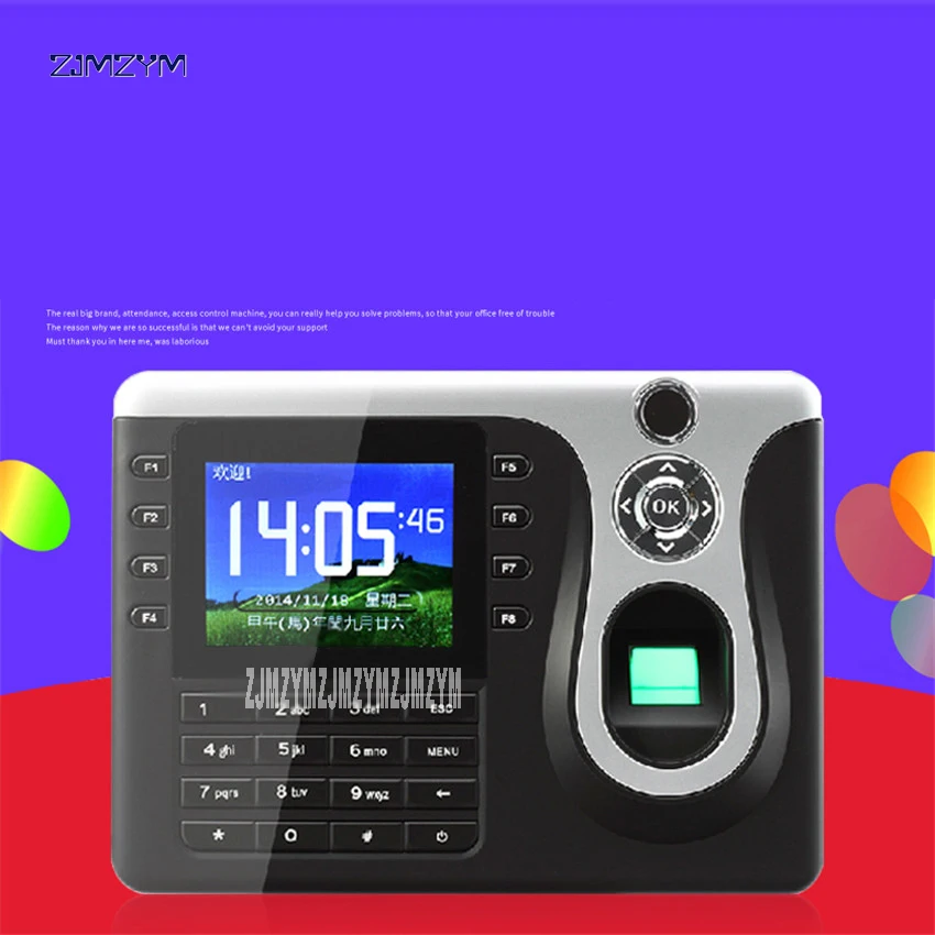 Tcp/ip biometryczny zegar ze skanerem linii papilarnych rejestrator obecności pracownik elektroniczny angielski czytnik dziurkacza Realand A-C101 12V Tcp/ip biometryczny zegar ze skanerem linii papilarnych rejestrator obecności pracownik elektroniczny angielski czytnik dziurkacza Realand A-C101 12V