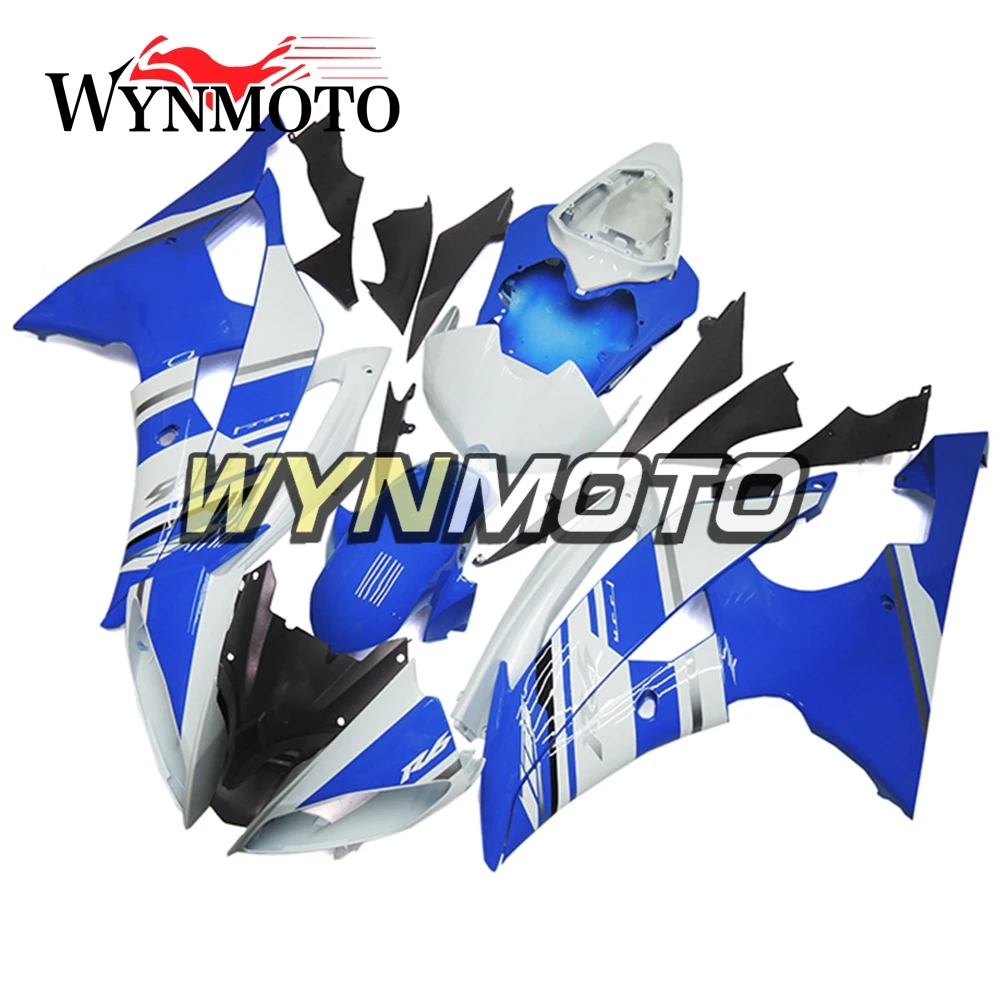 

White Blue ABS Injection Plastics Full Fairings For Yamaha YZF R6 Year 2008 - 2015 08-15 2016 16 Motorcycle Fairing Kit Cowlings
