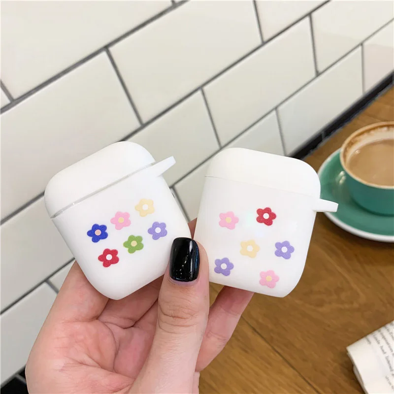 

Cute Flower TPU Silicone For AirPods Protective Cover Bluetooth Earphone Case For Apple Airpods Headphone Cases Charging Box