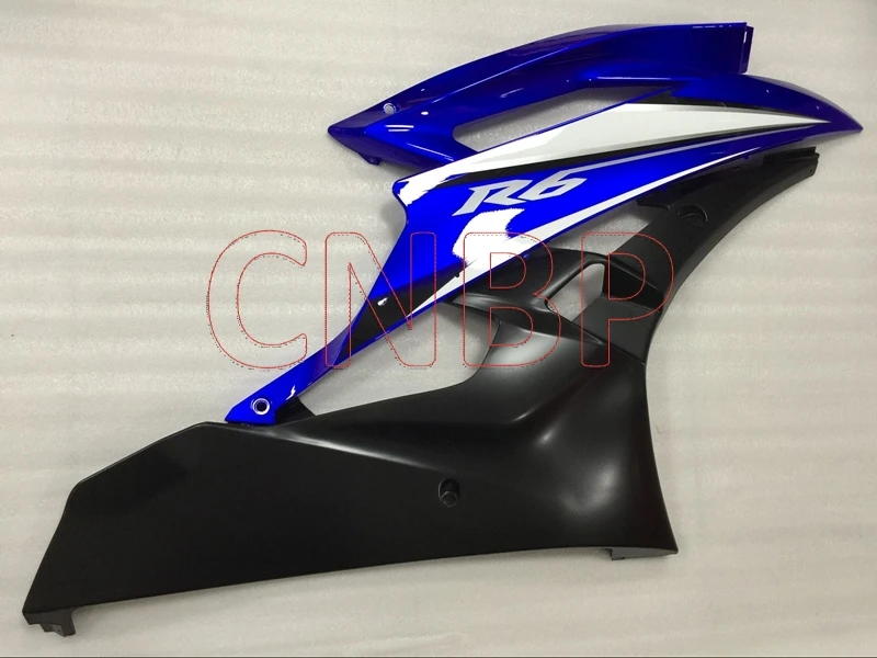 Abs обтекатель YZF600 R6 2006-2007 черно-голубые Обтекатели для YAMAHA YZFR6 2006 Пластиковые обтекатели YZF R6 2007 без краски