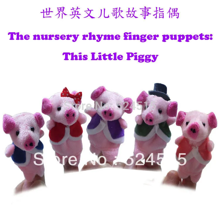 Baby plush toy.Fairy tale finger puppet Five little pig puppet/hand puppets Finger Toy Doll Dolls | Игрушки и хобби