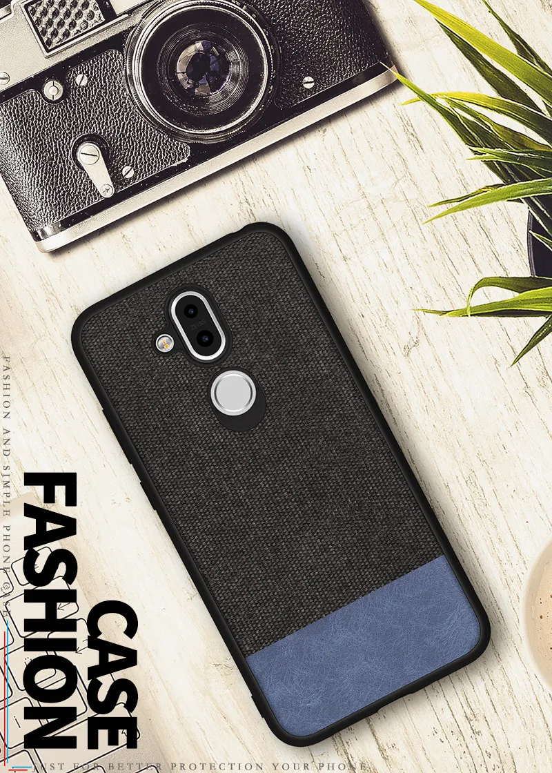 For Nokia X7 Case New Nokia 8.1 Case Full protection Hybrid PU Cloth TPU Business Dark Gentleman Case For Nokia X7 Case17
