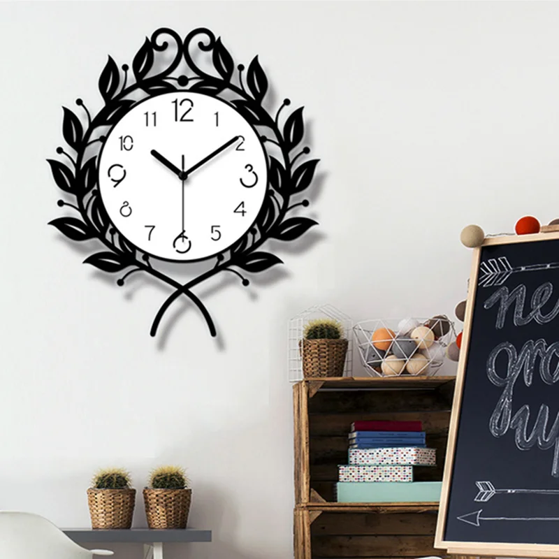 

1pcs ins modern minimalist light luxury mute clock wall clock living room home fashion clock creative art wall decoration