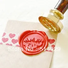 Поцелуй любовь губы штамп трюк редкая Мода Красный сексуальный поцелуй, штамп в подарок золотой покрытый воском печать для вечерние