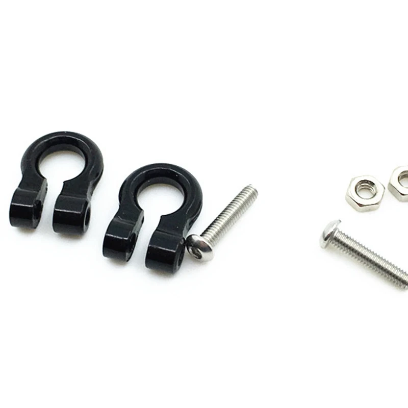 Black Axial SXC10 Shackles Jeep Aluminum Tow Shackle D Rings Hot Racing