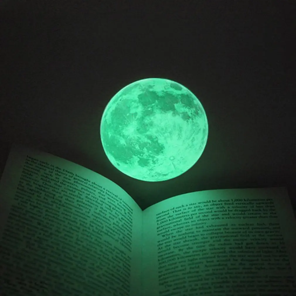 Luminous Moon Wall Sticker Glow in the Dark Luminous PVC Wall Poster