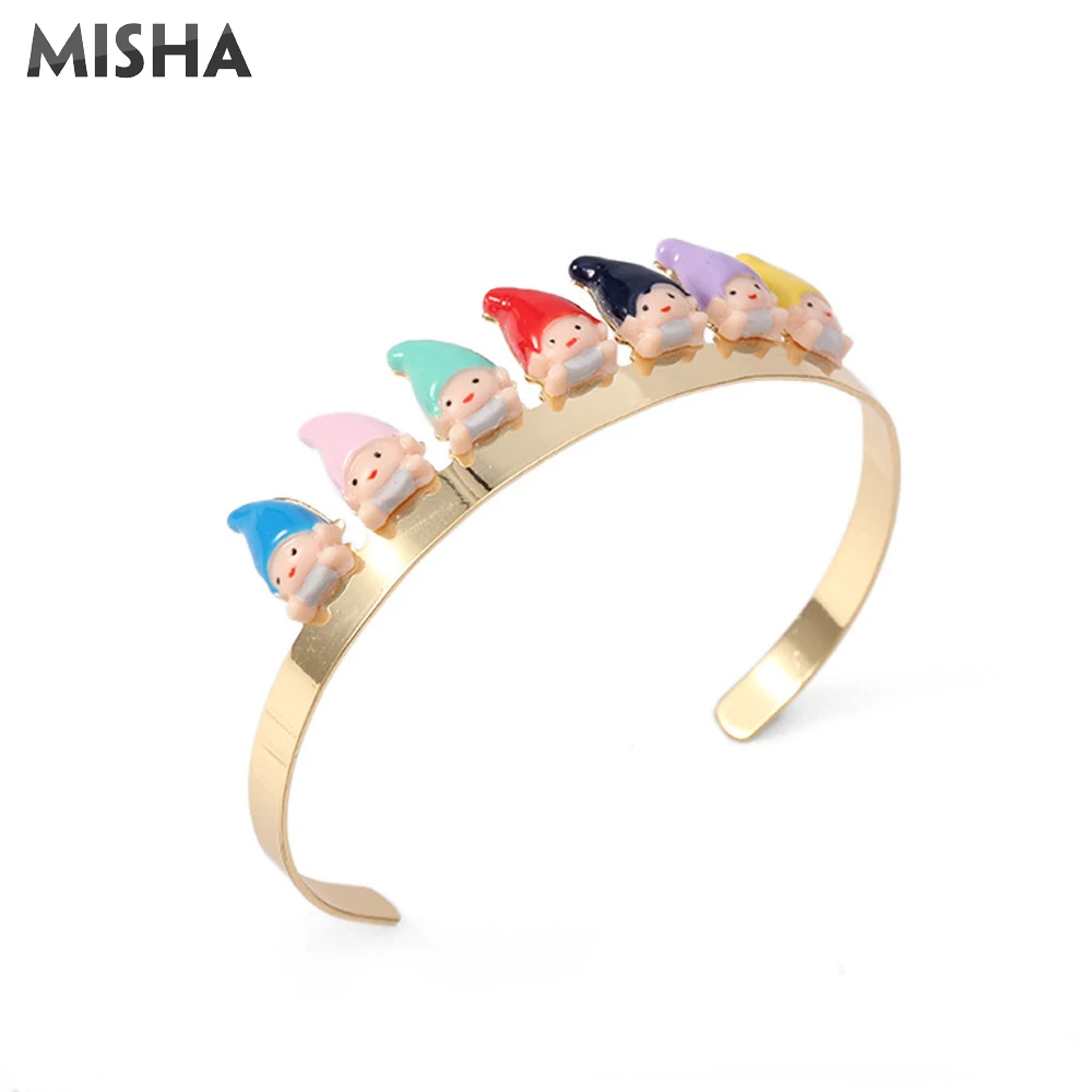 

MISHA Fashion Bracelet Bangles Jewelry for Women Dwarf Enamel Glaze Handmade Adjustable Bracelet Gift For Couple Girl Gift L784