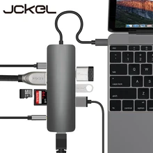 Jckel USB C Type C 3.1 HUB to HDMI RJ45 Gigabit Ethernet Adapter 3.5mm Audio With Type C PD SD TF Card Reader Hub For Macbook Jckel USB C Type C 3.1 HUB to HDMI RJ45 Gigabit Ethernet Adapter 3.5mm Audio With Type C PD SD TF Card Reader Hub For Macbook