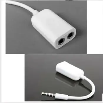 

10pcs Earphone Y Splitter 3.5mm AUX Auxiliary Jack Audio Headphone Cable White