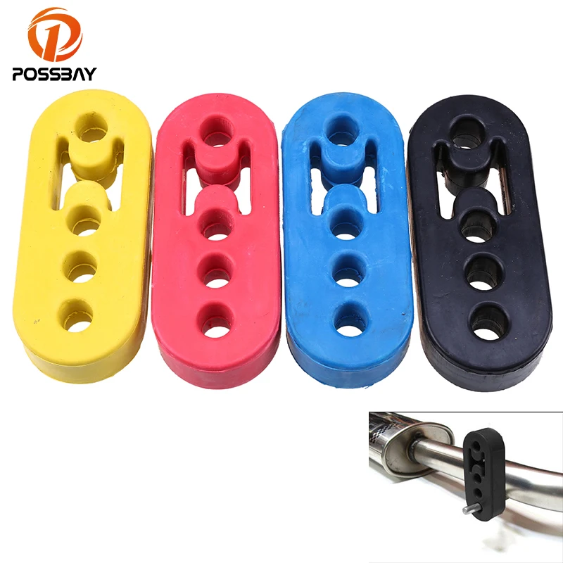 

POSSBAY Car Rubber Exhaust Pipe Mount Brackets Hanger Insulator 12mm 4 Holes for Mercedes Benz BMW Audi Toyota VW Polo