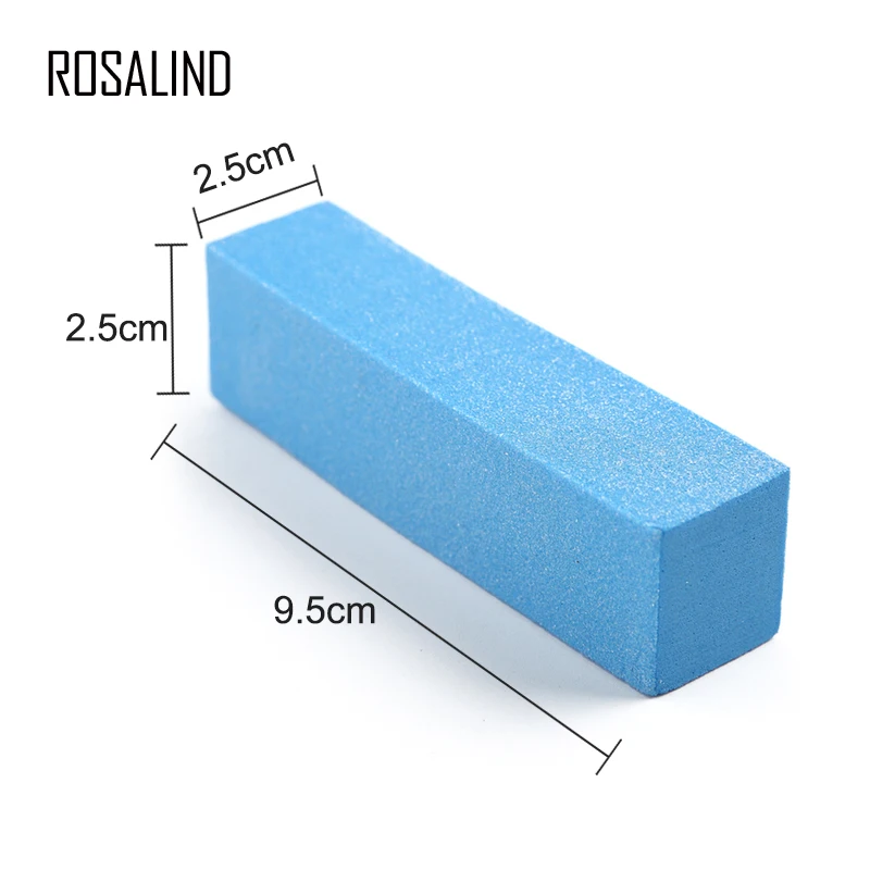 ROSALIND 1 шт. шлифовальная губка пилка для ногтей буферный блок для УФ-гель для ногтей DIY Дизайн ногтей Маникюр Педикюр пилка для ногтей