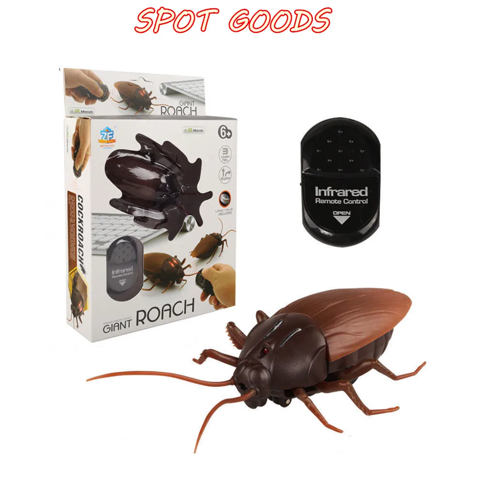 Infrared Remote Control Cockroach RC Toy Mock Realistic Fake Cockroach Prank Insects Joke Scary Trick Bugs