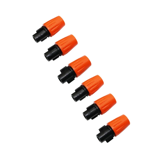 6Db -Os Porlasztó Spray -Fúvóka, Permetező Hűtőhűtő Fúvóka Narancssárga Kert Öntözőrendszer Kertészeti Kiegészítők - Image 4