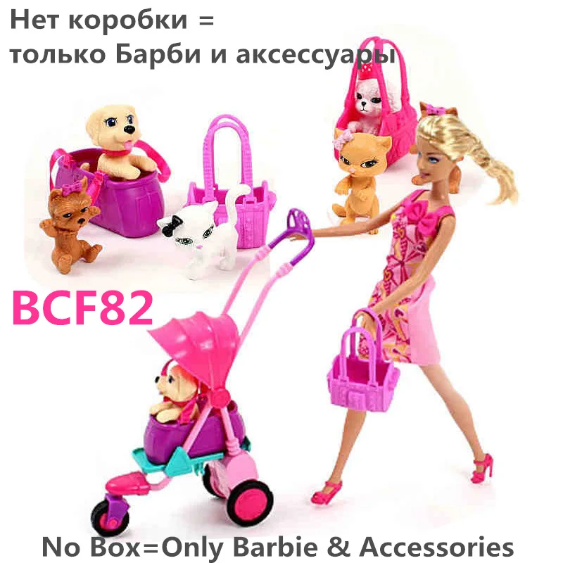 Бренд Barbie, модные куклы, модель велосипеда, игрушка для собак, для верховой езды, для девочек, подарок на день рождения, Barbie Boneca DWJ68 - Цвет: BCF82NoBox