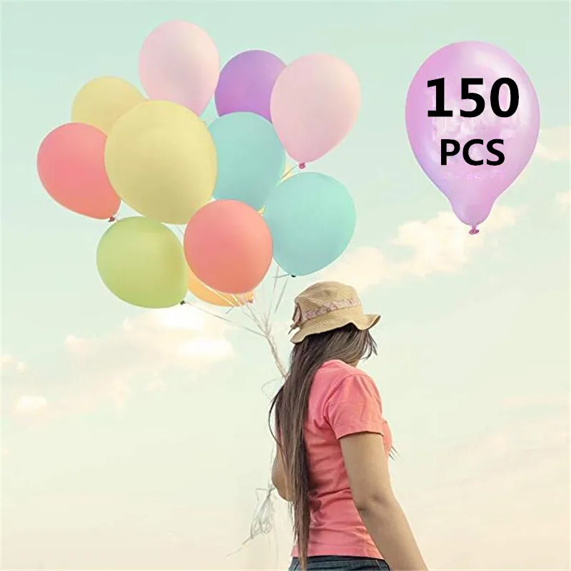 

150PC 10" Party Balloons Helium Latex Balloons Pearlized Balloons Bulk for Party Wedding Birthday Decoration 18 Assorted Colors