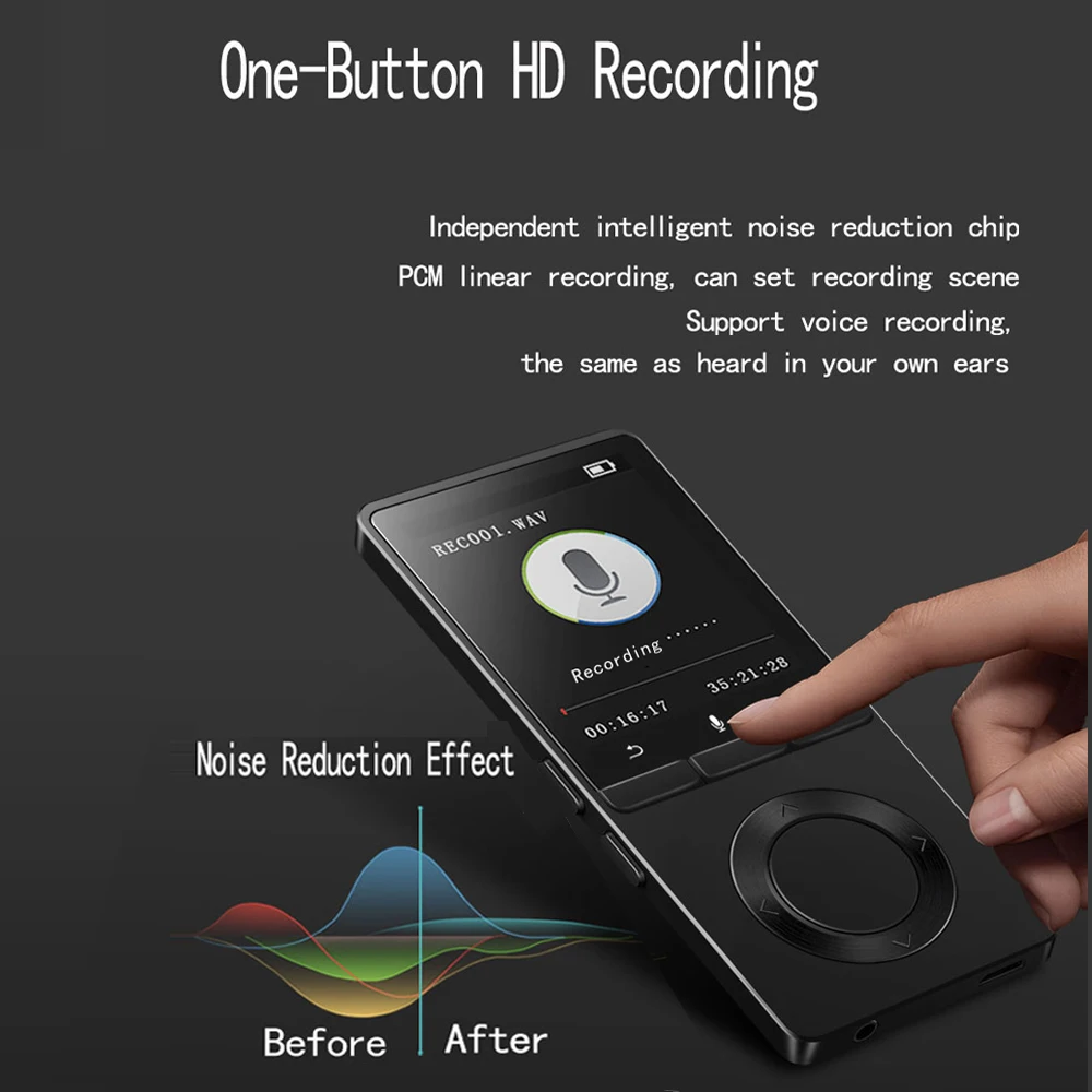 MP3 плеер со спикером спортивный hi fi walkman 8G металлический hifi портативный