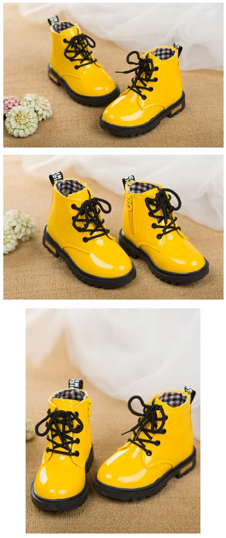 Новые ботинки детей искусственная кожа непромокаемые ботинки мартин дети снегоступы бренда девушки парни резиновые сапоги мода кроссовки