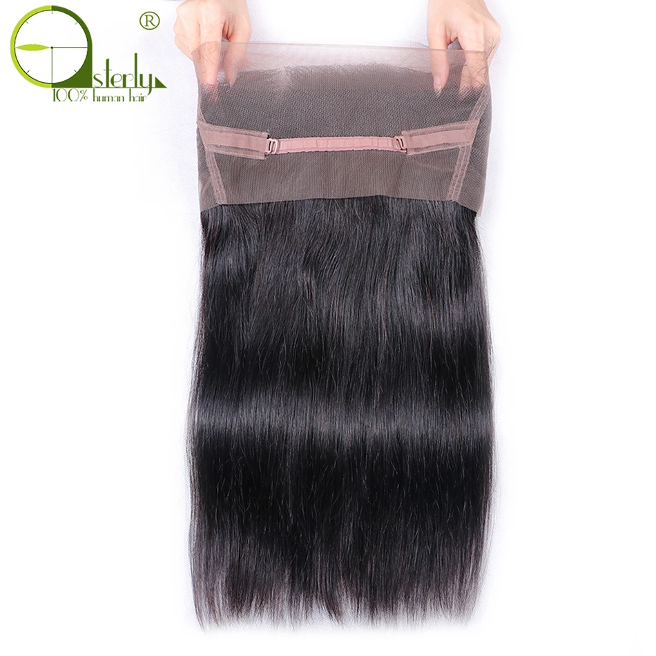 Sterly Brazilian Straight Hair 360 Lace Frontal Closure With Baby Remy Human Free Part Natural Color Shipping | Шиньоны и парики