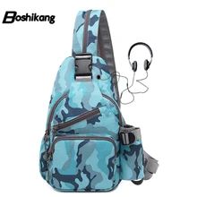 Boshikang Sling Bag Повседневное сумка Для мужчин wo Для мужчин рюкзак Оксфорд женский камуфляж Мода Высокое качество Грудь сумка
