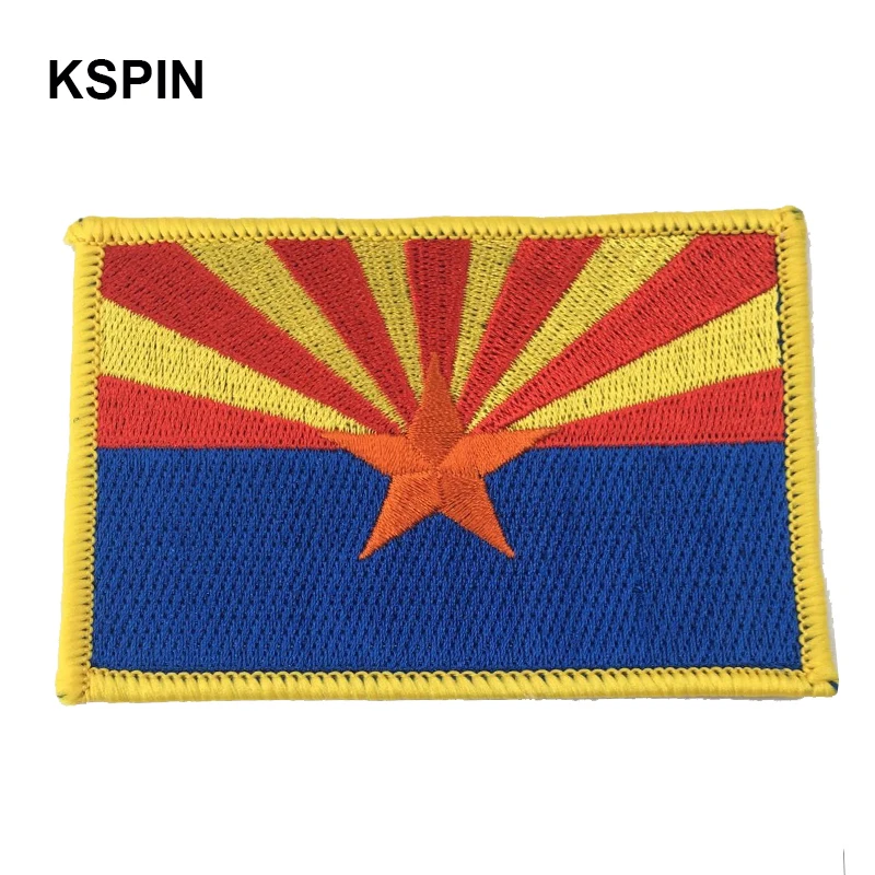 ARIZONA Rectangle Shape Flag patches embroidered flag patches national