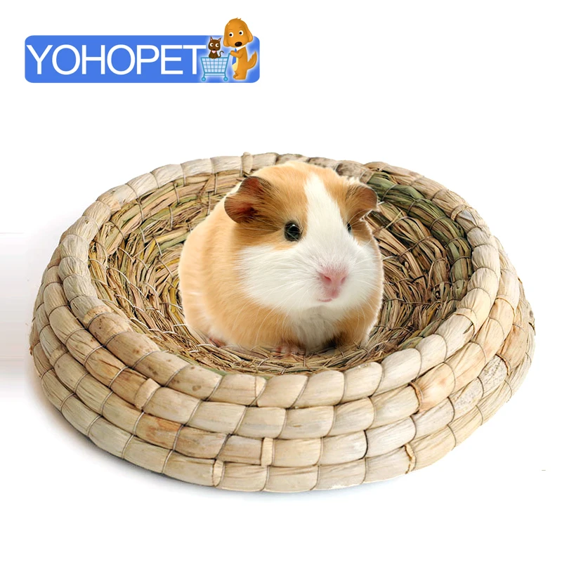 Hamster Cage bird toys Handmade straw dove nest Corn fur nest Pet