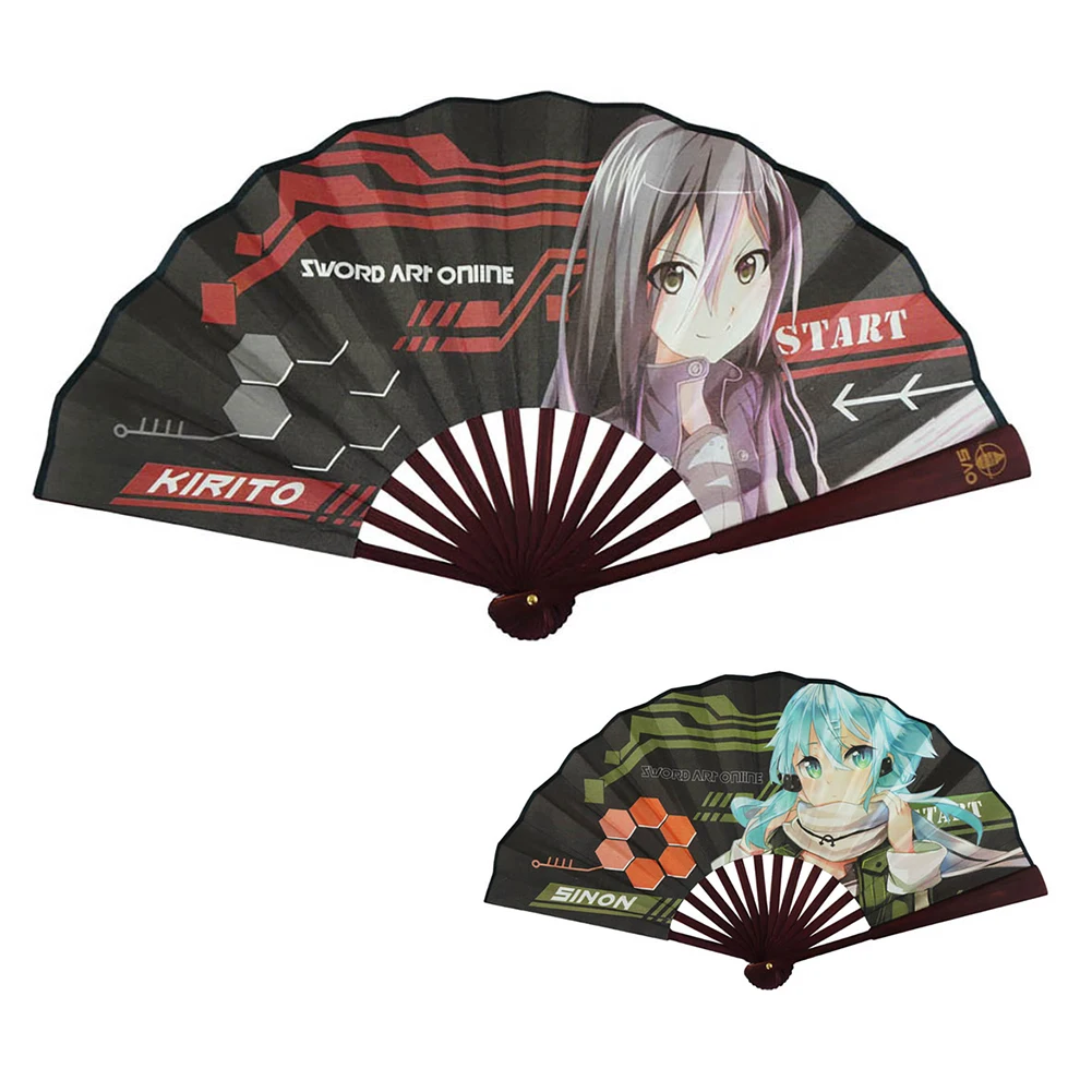 Black Butler Tokyo ghoul Rock Shooter Naruto Parasyte Conan Fate DanMachi Totoro Titan Cosplay 8 &quotскладной Ручной Веер