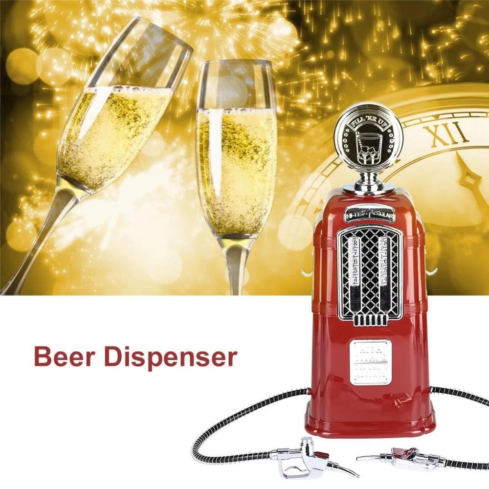 Double Guns Liquor Pump Gas Station Black Beer Dispenser Alcohol Liquid