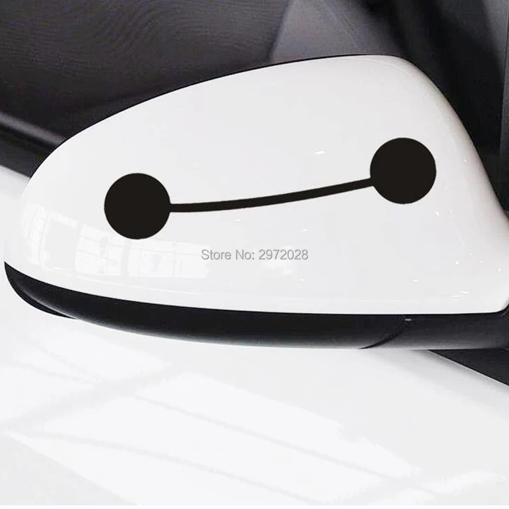 Стайлинг автомобиля забавный большой герой 6 Baymax улыбающаяся наклейка на