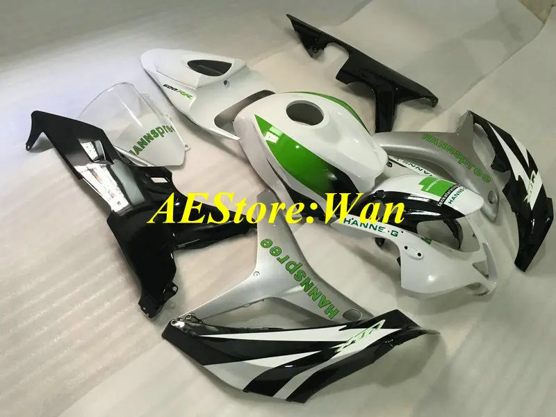 Мотоцикл обтекатель комплект для HONDA CBR600RR F5 07 08 CBR 600RR CBR 600 RR 2007 2008 ABS белый зелено-черные обтекатели комплект HC14