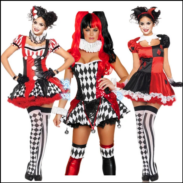 

New Arrival 14 Styles Sexy Women Halloween Costume Classic Adult Harley Quinn Cosplay Costume