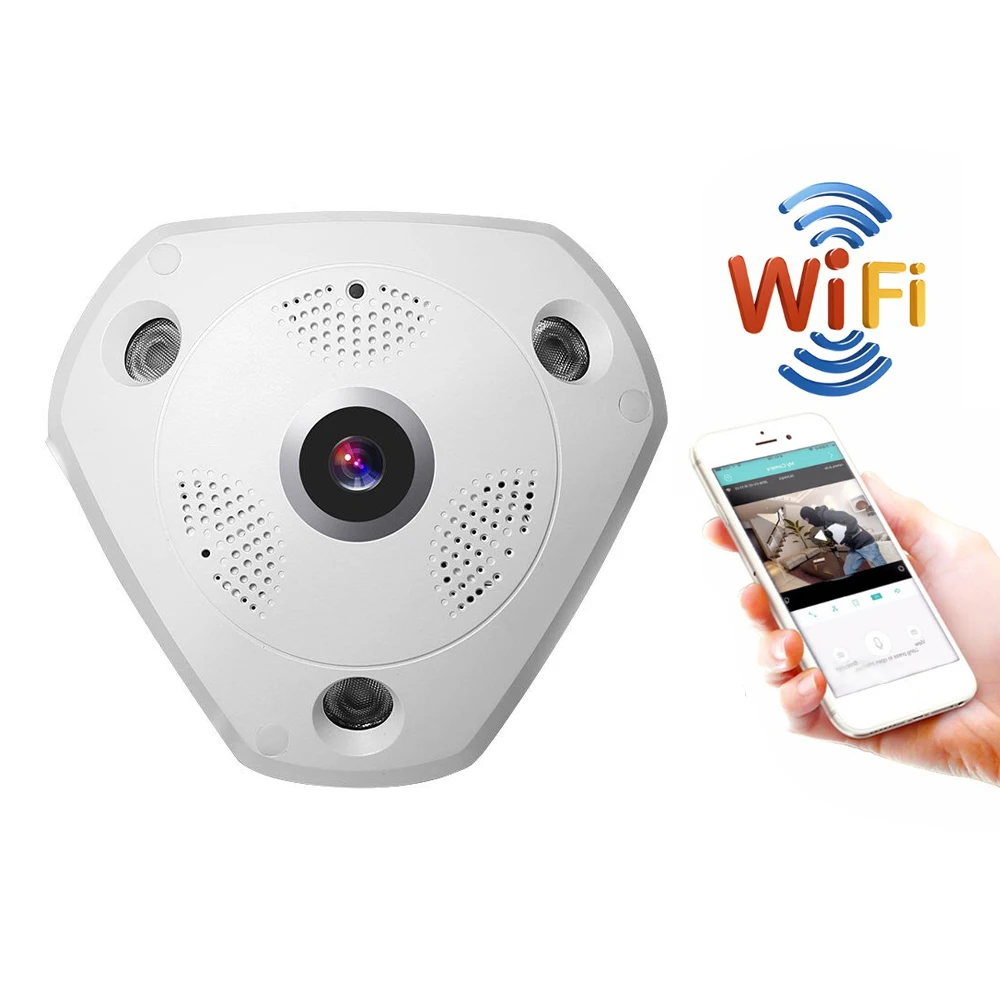 

360 Degree Wide Range Panoramic CCTV Security IP 1.3MP/3MP/5MP Audio Camera NighVision WIFI IP VR 3D Camera