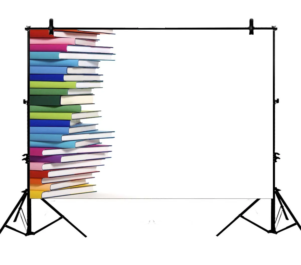 

5x7ft Back To School Student Book Wooden Floor Study Shower Polyester Photo Background Portrait Backdrop
