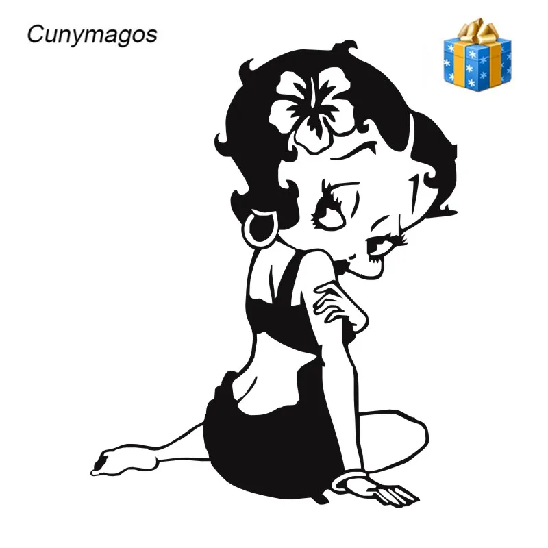 Cunymagos Betty Boop виниловые авто Стайлинг найклейки на мотоцикл стикеры модные