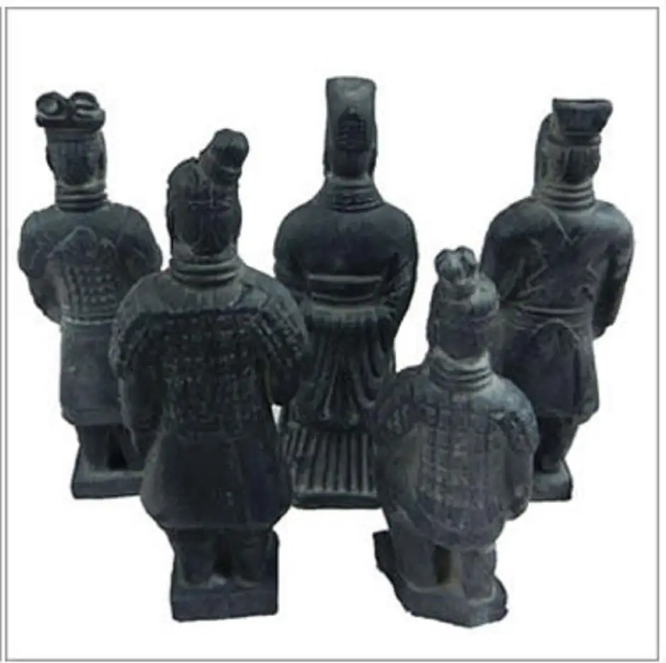 I Guerrieri E I Cavalli D'Imitazione Antichi Cinesi Fanno La Vecchia Scultura I Nuovi Ornamenti Di Artigianato In Terracotta Qin