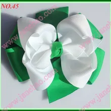 20 шт 4,5 ''новейший большой слоистый бант волосы популярный бант для волос для девочек клипсы