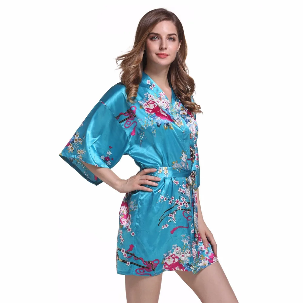 Vintage Ladies' Satin Short Nightgown Sleepwear Chinese Women Robe ...