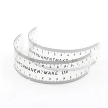 10 шт./лот татуаж Трафареты Пластик для бровей правитель мера инструмент Макияж многоразовые брови Линейка инструментов меры