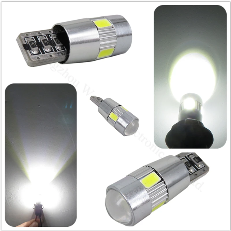 WLJH 2x Canbus автомобильный 5630 SMD T10 светодиодный W5W объектив проектора авто лампа