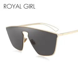 Королевский Девушка брендовые дизайнерские женские солнцезащитные очки безразмерный негабаритный Винтаж кошачий глаз очки зеркало