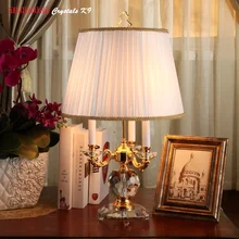Современные хрустальные настольные лампы K9 хрустальные настольные лампы высшего качества для спальни прикроватные лампы Abajur cristal светильники для спальни