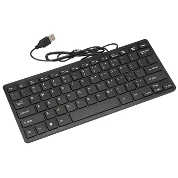

Black Ultra-thin Quiet Small Size 78 Keys Mini Multimedia USB Keyboard For Laptop PC