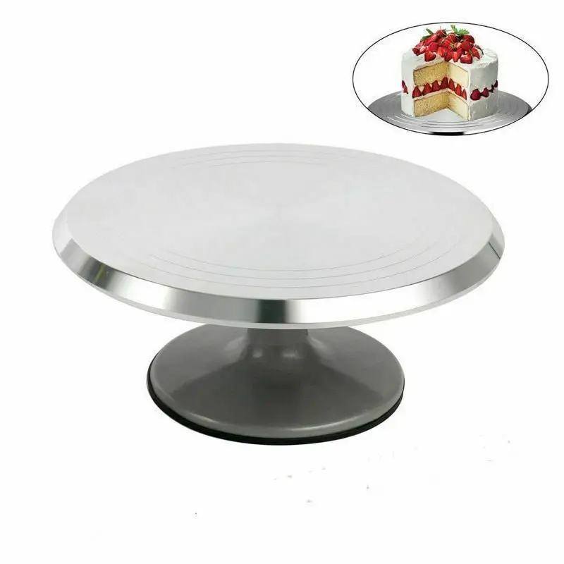 

Aluminium Alloy 12 Inch Revolving Cake Decorating Turntable Stand Cream Cupcake Stand Table Baking Tool