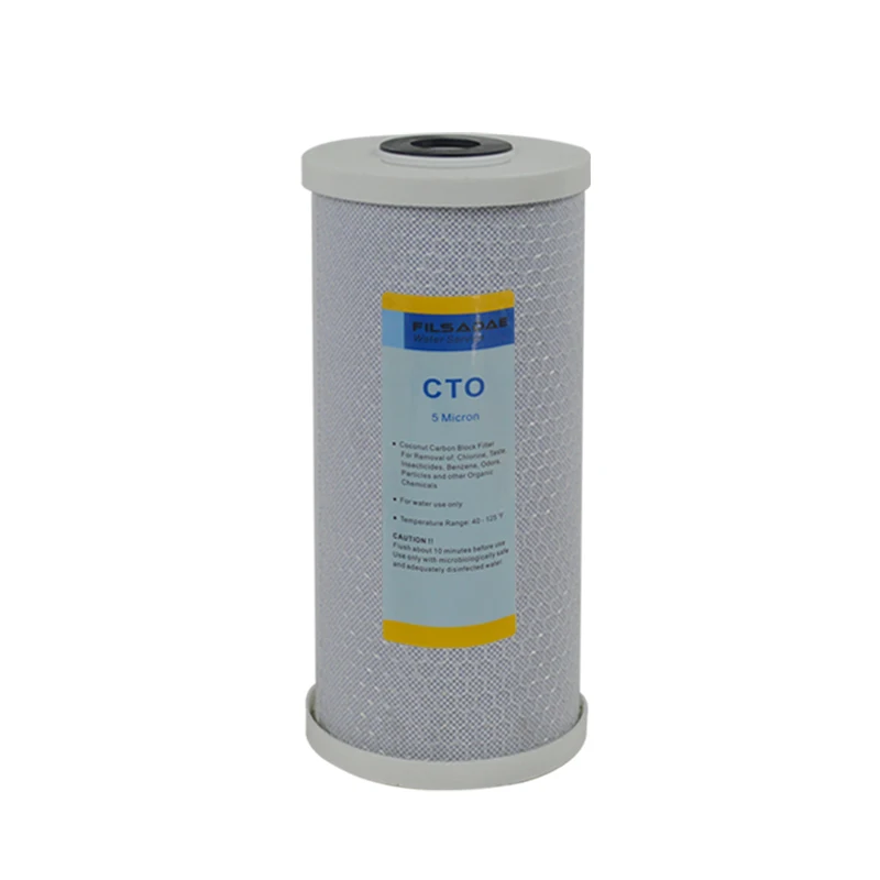 

10-Inch Whole House Big Blue Carbon Block Water Filter 5 Micron Coconut Shell 4.5" OD x 10" CTO Jumbo