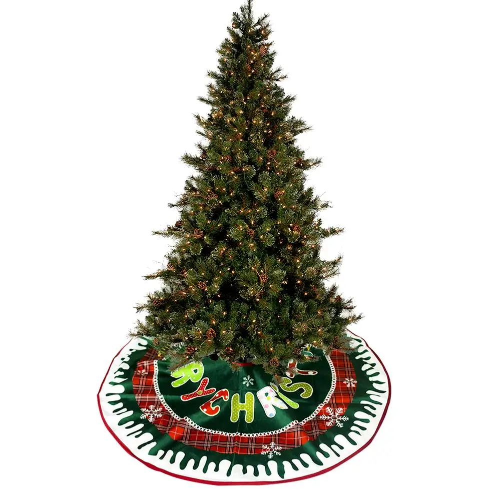 Colorful High End Christmas Cloth Tree Skirt Christmas Decorations